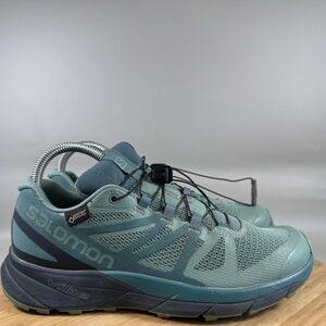 Salomon Sense Ride Athletic Running Shoes Womens Size 7 Blue Goretex